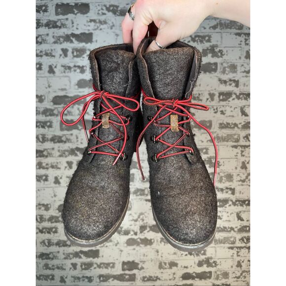 The North Face | women felt brown lace up boots - Picture 8 of 8